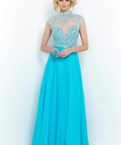 Blush By Alexia Designs Formal Gowns Blush - Luxurious Illusion Scalloped A-Line Gown 9967 7 Blush By Alexia Designs Formal Gowns Blush - Luxurious Illusion Scalloped A-Line Gown 9967