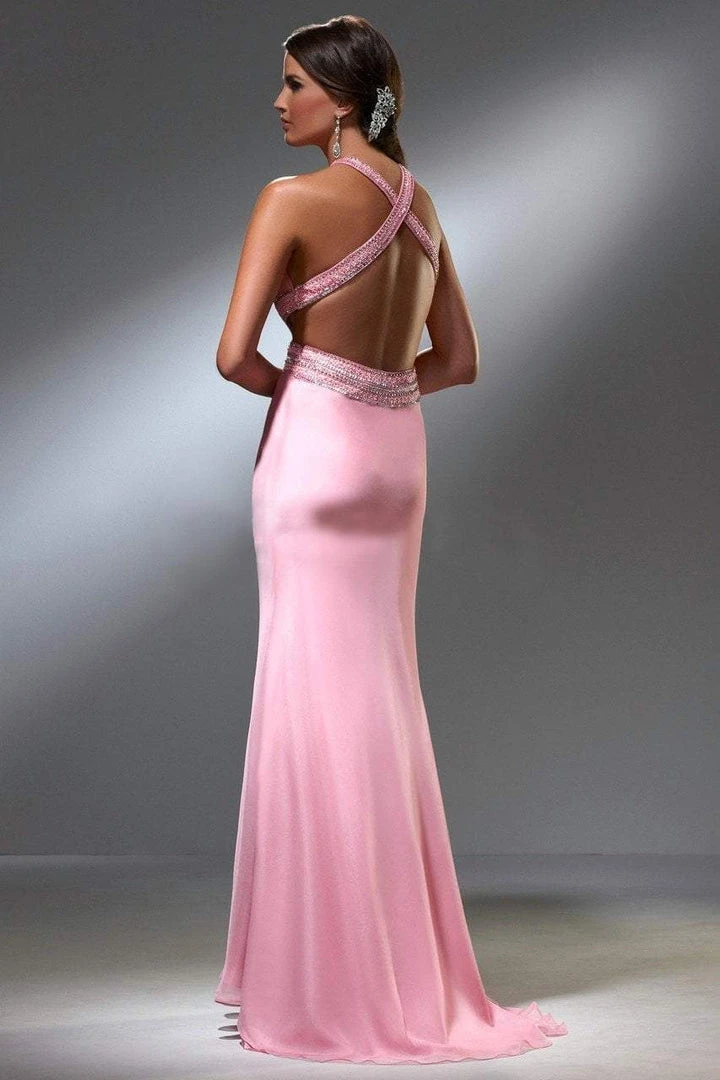 Blush By Alexia Designs Blush - S010 Embellished Halter Neckline Evening Gown Formal Gowns 4 Blush By Alexia Designs Blush - S010 Embellished Halter Neckline Evening Gown Formal Gowns