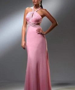 Blush By Alexia Designs Blush - S010 Embellished Halter Neckline Evening Gown Formal Gowns