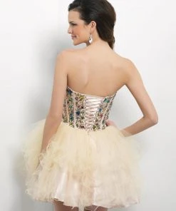 Blush By Alexia Designs Blush - Strapless Multi-Color Ruffled Cocktail Dress 9653 Cocktail Dresses