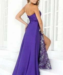 Blush By Alexia Designs Formal Gowns Blush - Sweetheart Animal Printed Layered A-Line Gown 9371 5 Blush By Alexia Designs Formal Gowns Blush - Sweetheart Animal Printed Layered A-Line Gown 9371