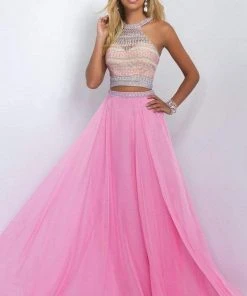 Blush By Alexia Designs Formal Gowns Blush - Two-Piece Bejeweled Illusion High Neck Gown 11056 7 Blush By Alexia Designs Formal Gowns Blush - Two-Piece Bejeweled Illusion High Neck Gown 11056