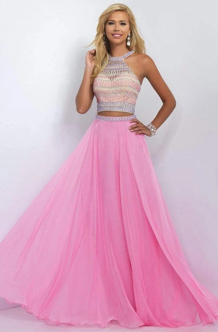 Blush By Alexia Designs Formal Gowns Blush - Two-Piece Bejeweled Illusion High Neck Gown 11056 4 Blush By Alexia Designs Formal Gowns Blush - Two-Piece Bejeweled Illusion High Neck Gown 11056