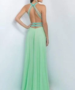 Blush By Alexia Designs Formal Gowns Blush - Two-Piece Bejeweled Illusion High Neck Gown 11056 9 Blush By Alexia Designs Formal Gowns Blush - Two-Piece Bejeweled Illusion High Neck Gown 11056