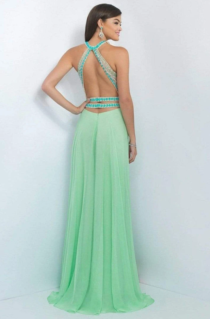 Blush By Alexia Designs Formal Gowns Blush - Two-Piece Bejeweled Illusion High Neck Gown 11056 6 Blush By Alexia Designs Formal Gowns Blush - Two-Piece Bejeweled Illusion High Neck Gown 11056