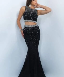 Blush By Alexia Designs Blush - Two-Piece Sparkling Bare Midriff Trumpet Gown 11033 9 Blush By Alexia Designs Blush - Two-Piece Sparkling Bare Midriff Trumpet Gown 11033