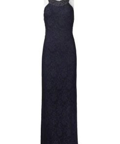 Cachet - 56727H Embellished Halter Neck Stretch Lace Dress 6 Cachet - 56727H Embellished Halter Neck Stretch Lace Dress