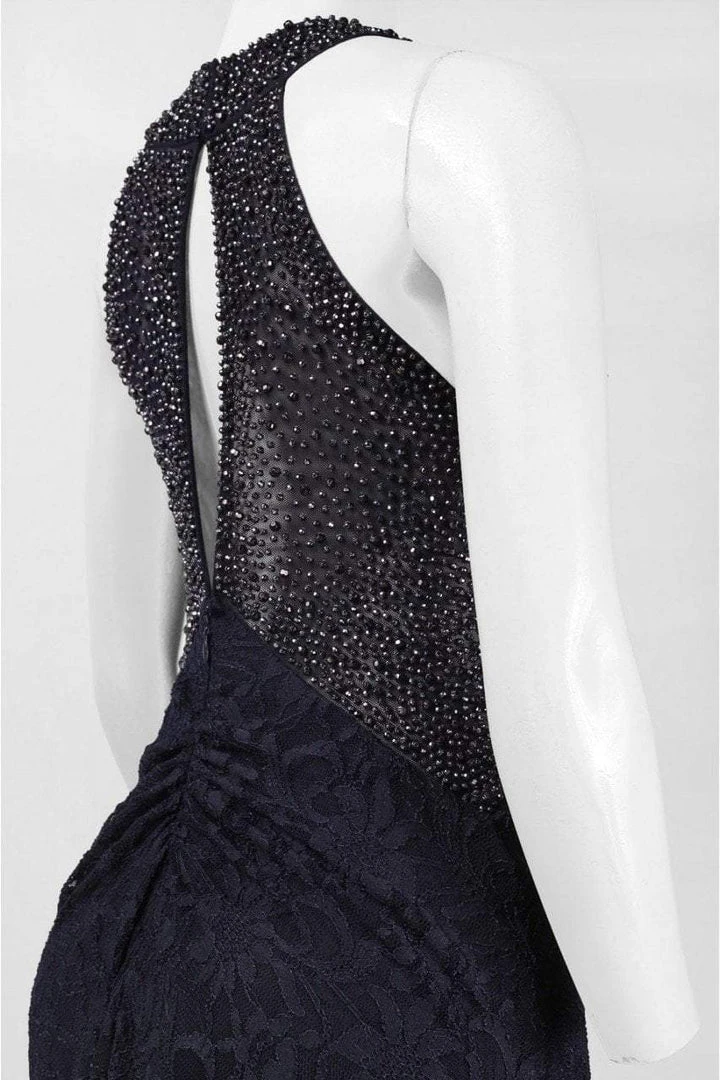 Cachet - 56727H Embellished Halter Neck Stretch Lace Dress 5 Cachet - 56727H Embellished Halter Neck Stretch Lace Dress