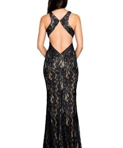 Cachet - 58250Z Black Embellished Lace Long Dress - 1 Pc Midnight Nude In Size 0 Available Formal Gowns 6 Cachet - 58250Z Black Embellished Lace Long Dress - 1 Pc Midnight Nude In Size 0 Available Formal Gowns