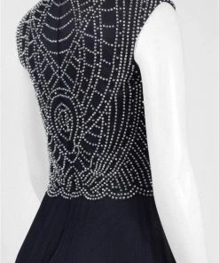 Cachet - Crystal Embellished Jewel Gown 57421K - 1 Pc Navy Silver In Size 10 Available Formal Gowns 5 Cachet - Crystal Embellished Jewel Gown 57421K - 1 Pc Navy Silver In Size 10 Available Formal Gowns