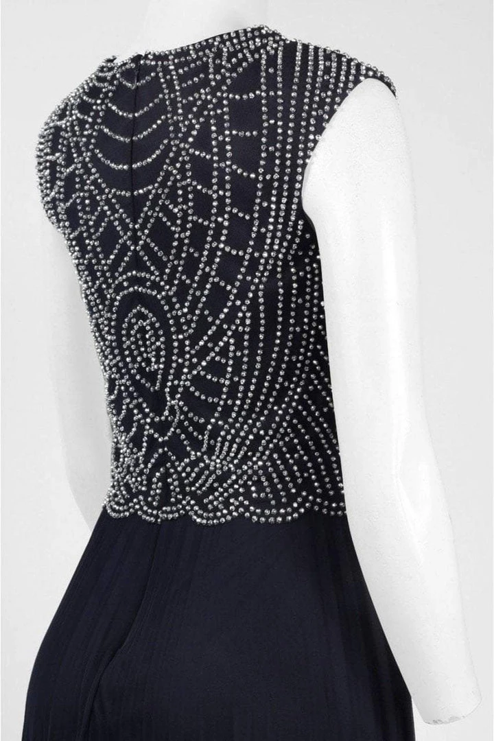 Cachet - Crystal Embellished Jewel Gown 57421K - 1 Pc Navy Silver In Size 10 Available Formal Gowns 4 Cachet - Crystal Embellished Jewel Gown 57421K - 1 Pc Navy Silver In Size 10 Available Formal Gowns