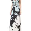 Formal Gowns Cachet - Halter Printed Long Dress 56203