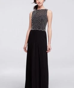 Cachet - Sleeveless Embellished Long Dress 57364 Formal Gowns