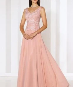 Cameron Blake By Mon Cheri Cameron Blake - 116654 Embellished Chiffon A-line Dress - 1 Pc Dark Raspberry In Size 8 Available Formal Gowns