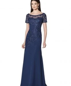 Cameron Blake By Mon Cheri - 114662 Illusion Ornate Gown - 1 Pc Silver In Size 10 Available 5 Cameron Blake By Mon Cheri - 114662 Illusion Ornate Gown - 1 Pc Silver In Size 10 Available