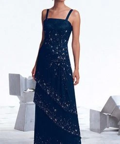 Cameron Blake By Mon Cheri - 17610 Straight Across Tiered Dress