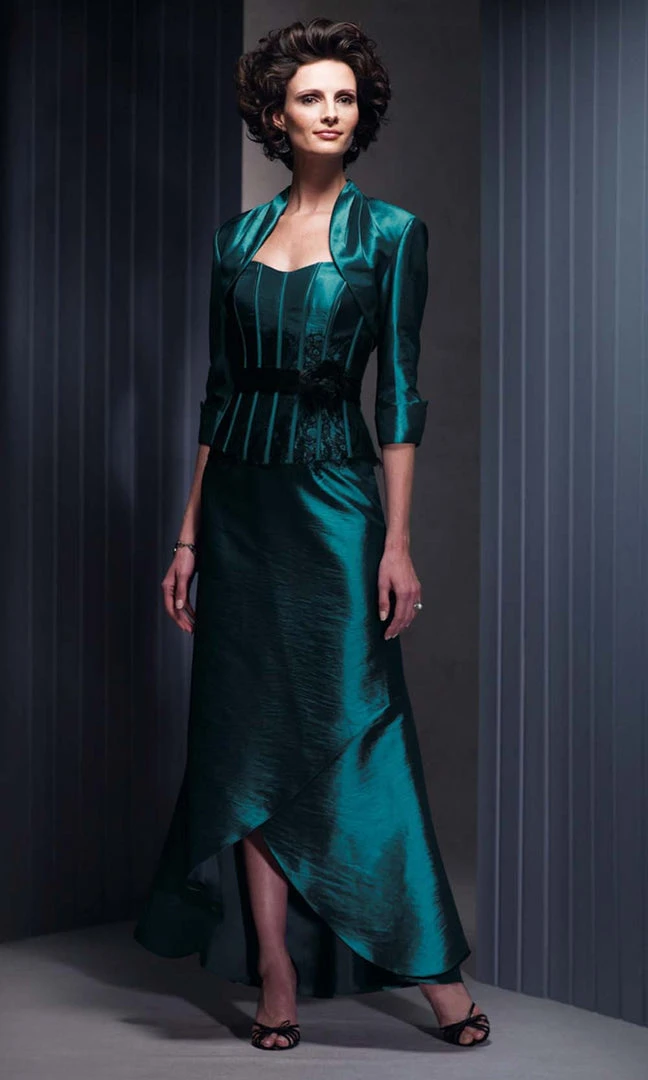 Cameron Blake By Mon Cheri - 210636 Taffeta Lace Dress With Jacket 4 Cameron Blake By Mon Cheri - 210636 Taffeta Lace Dress With Jacket