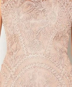 Cameron Blake By Mon Cheri - 219680 Shimmering Cap Sleeve Evening Dress - 1 Pc Smoke In Size 14 Available