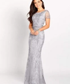 Cameron Blake By Mon Cheri - Allover Lace Trumpet Dress 119644 - 1 Pc Dark Sage In Size 18 Available Formal Gowns