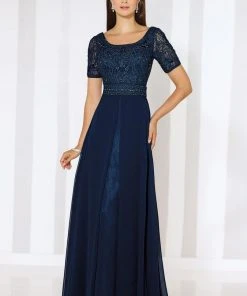 Cameron Blake By Mon Cheri - Dress In Navy 116666 - 1 Pc Navy In Size 14 Available