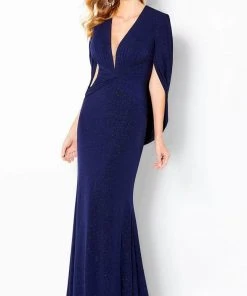 Formal Gowns Cameron Blake By Mon Cheri - Quarter Sleeve Evening Dress 220653