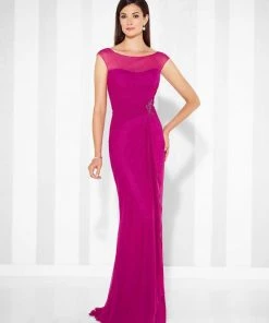 Cameron Blake By Mon Cheri Cameron Blake - Cap Sleeve Illusion Bateau Gathered Sheath Gown 117601 - 1 Pc Royal Blue In Size 10 Available Formal Gowns 7 Cameron Blake By Mon Cheri Cameron Blake - Cap Sleeve Illusion Bateau Gathered Sheath Gown 117601 - 1 Pc Royal Blue In Size 10 Available Formal Gowns