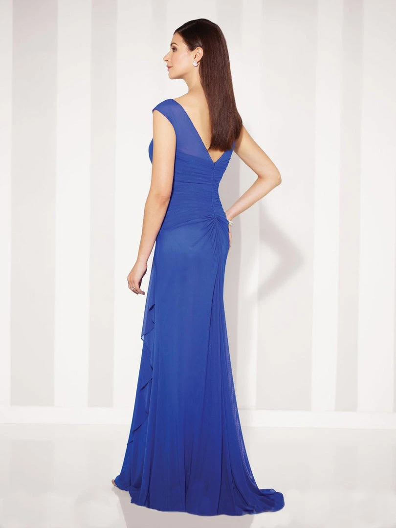 Cameron Blake By Mon Cheri Cameron Blake - Cap Sleeve Illusion Bateau Gathered Sheath Gown 117601 - 1 Pc Royal Blue In Size 10 Available Formal Gowns 4 Cameron Blake By Mon Cheri Cameron Blake - Cap Sleeve Illusion Bateau Gathered Sheath Gown 117601 - 1 Pc Royal Blue In Size 10 Available Formal Gowns