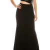 Carmen Marc Valvo - 17676 Asymmetric Beaded Crepe Gown Formal Gowns