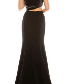 Carmen Marc Valvo - 17676 Asymmetric Beaded Crepe Gown Formal Gowns 5 Carmen Marc Valvo - 17676 Asymmetric Beaded Crepe Gown Formal Gowns