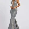 Formal Gowns Cassandra Stone - 30603A Strappy Plunging V Neck Trumpet Gown