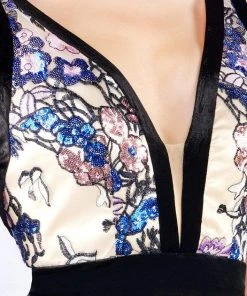 Cassandra Stone - 40898A Plunging V-Neck Sequined Evening Gown 7 Cassandra Stone - 40898A Plunging V-Neck Sequined Evening Gown