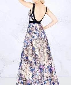 Cassandra Stone - 40898A Plunging V-Neck Sequined Evening Gown 6 Cassandra Stone - 40898A Plunging V-Neck Sequined Evening Gown