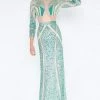 Cassandra Stone - 4660A Long Sleeve Sequined Two-Piece Gown Formal Gowns 2 Cassandra Stone - 4660A Long Sleeve Sequined Two-Piece Gown Formal Gowns
