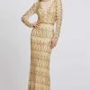 Cassandra Stone - 4724A Embellished Bateau Long Sleeves Dress Formal Gowns