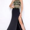Formal Gowns Cassandra Stone - 50365A High Neck Gown Style