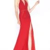 Formal Gowns Cassandra Stone - 62974A Embellished High Halter Sheath Dress