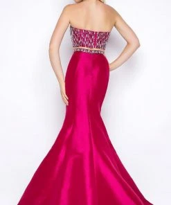 Cassandra Stone - 65924A Trumpet Style Formal Gowns