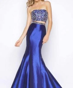Cassandra Stone - 65924A Trumpet Style Formal Gowns