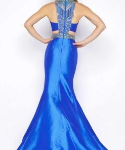 Cassandra Stone - 65953A High Neck Gown Style Formal Gowns