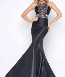 Cassandra Stone - 65953A High Neck Gown Style Formal Gowns