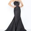 Cassandra Stone - 66444A Strapless Bow Accented Brocade Trumpet Gown Formal Gowns 2 Cassandra Stone - 66444A Strapless Bow Accented Brocade Trumpet Gown Formal Gowns