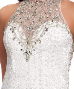 Formal Gowns Cassandra Stone - 77571A Embellished Illusion Halter Trumpet Dress 8 Formal Gowns Cassandra Stone - 77571A Embellished Illusion Halter Trumpet Dress