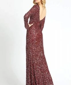 Formal Gowns Cassandra Stone - High Slit Allover Sequin Evening Gown 4820A - 1 Pc Rose/Gold In Size 8 Available