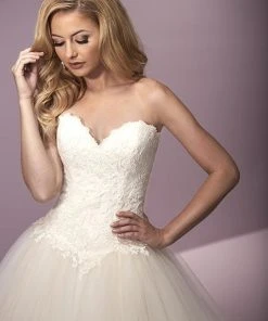 Christina Wu Brides - 18061 Strapless Sweetheart Lace Textured Ballgown Formal Gowns