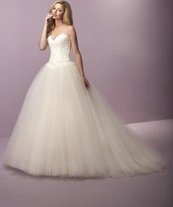 Christina Wu Brides - 18061 Strapless Sweetheart Lace Textured Ballgown Formal Gowns