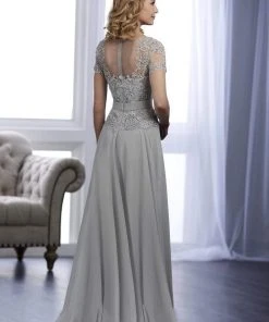 Christina Wu Elegance - 17849 Beaded Lace Illusion Bateau Gown