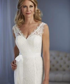 Christina Wu Elegance - 17855 Corded Lace V Neck Sheath Dress Formal Gowns