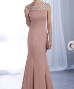 Christina Wu Elegance - 17857 Cap Sleeve Crystal Beaded Bateau Gown Formal Gowns