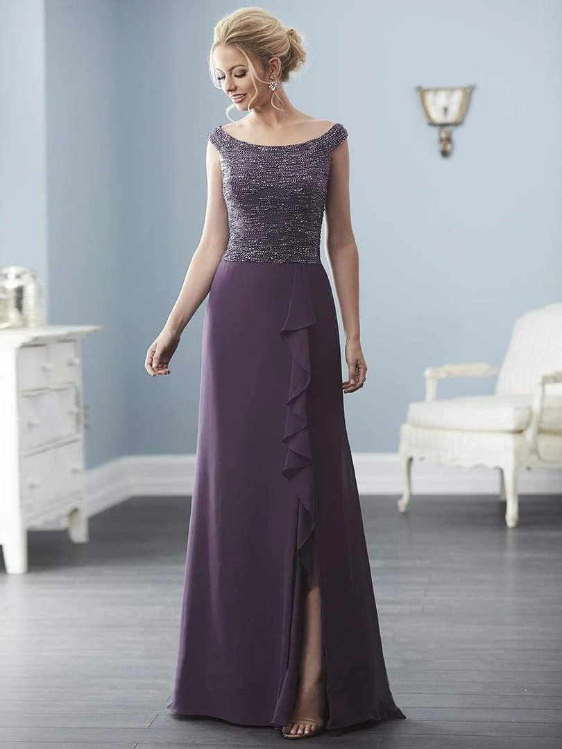Christina Wu Elegance - 20230 Beaded Bateau Chiffon A-line Dress Formal Gowns 3 Christina Wu Elegance - 20230 Beaded Bateau Chiffon A-line Dress Formal Gowns