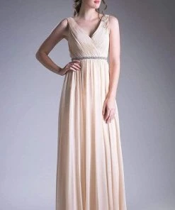 Formal Gowns Cinderella Divine - 1001 Beaded Belt Sleeveless V Neck Chiffon Empire Waist Dress - 1 Pc Silver In Size XL And 1 Pc Silver In Size 2X Available 7 Formal Gowns Cinderella Divine - 1001 Beaded Belt Sleeveless V Neck Chiffon Empire Waist Dress - 1 Pc Silver In Size XL And 1 Pc Silver In Size 2X Available